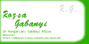 rozsa gabanyi business card
